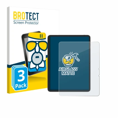 Front side of a product packaging with the brand logo BROTECT. Next to it is the device Blackview Link 8 shown with the corres