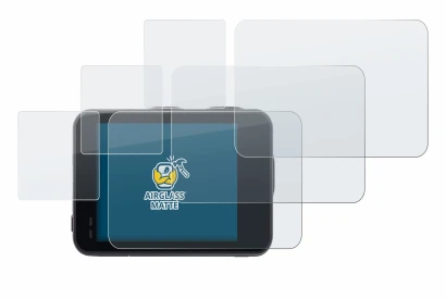 Image of the device Akaso Brave 7 with a wide variety of screen protectors.