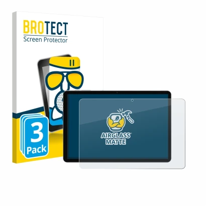 Front side of a product packaging with the brand logo BROTECT. Next to it is the device Pritom M10 TAB 10 PLUS 10.1