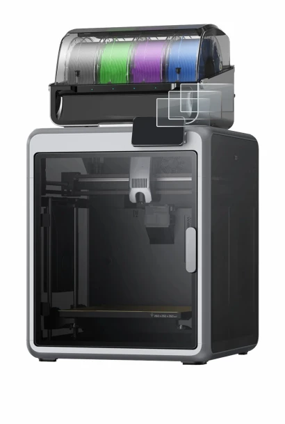 Image of the device Creality K2 with a wide variety of screen protectors.