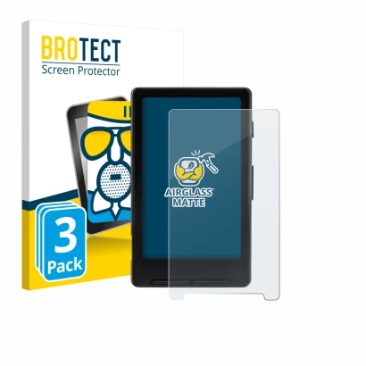 Front side of a product packaging with the brand logo BROTECT. Next to it is the device Xteink X4 shown with the corresponding