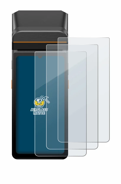 Image of the device Sunmi V3 A13 with a wide variety of screen protectors.