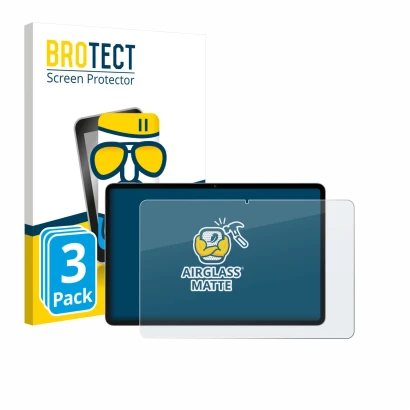 Front side of a product packaging with the brand logo BROTECT. Next to it is the device Blackview Oscal Elite 1 12.1" shown wi