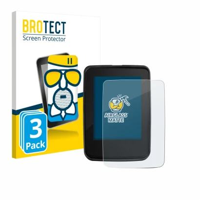 Front side of a product packaging with the brand logo BROTECT. Next to it is the device Giant RideDash Evo 2 shown with the co