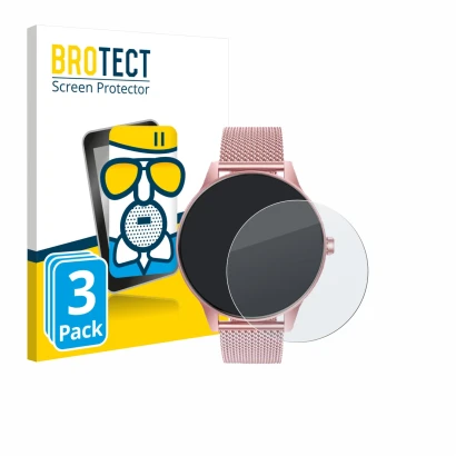 Front side of a product packaging with the brand logo BROTECT. Next to it is the device TAOLOON Smartwatch 1.27" shown with th