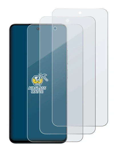 Image of the device realme P3x with a wide variety of screen protectors.