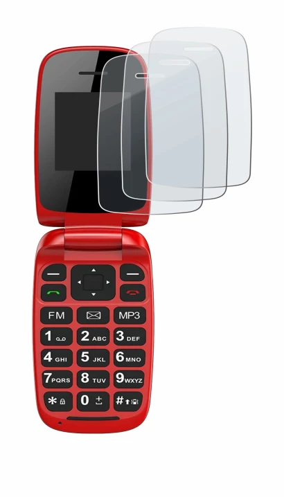 Image of the device Chakeyake R341 with a wide variety of screen protectors.