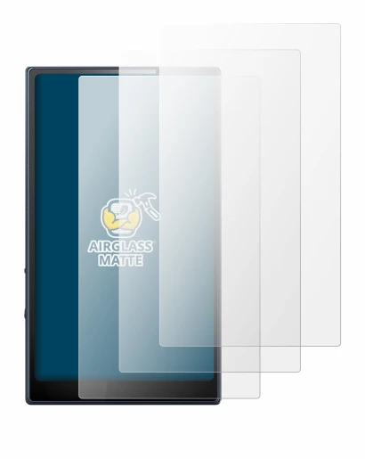 Image of the device FiiO M21 with a wide variety of screen protectors.