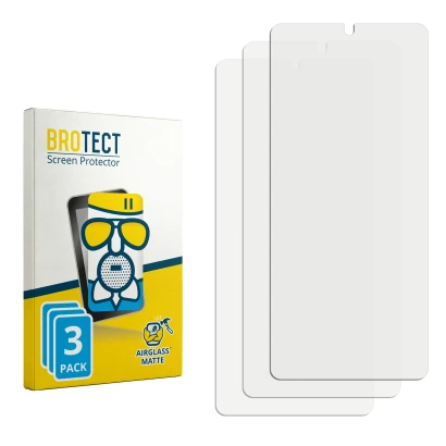 Front side of a product packaging with the brand logo BROTECT. Next to it is the corresponding screen protector.