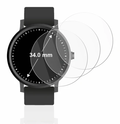 Image of the device Watches (Circular, ø: 34 mm) with a wide variety of screen protectors.