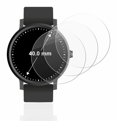 Image of the device Watches (Circular, ø: 40 mm) with a wide variety of screen protectors.