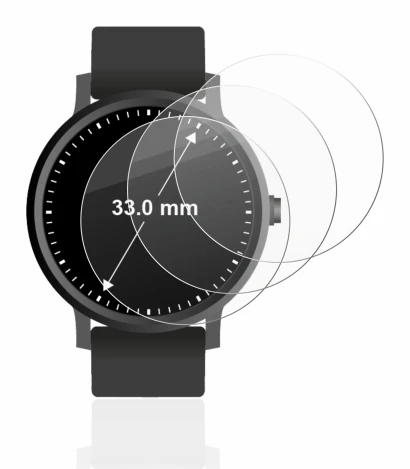 Image of the device Watches (Circular, ø: 33 mm) with a wide variety of screen protectors.