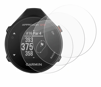 Image of the device Garmin Approach G12 with a wide variety of screen protectors.