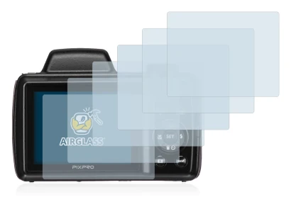 Image of the device Kodak Pixpro AZ525 with a wide variety of screen protectors.