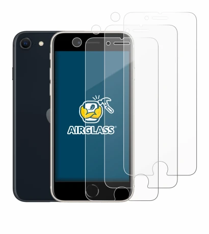 Image of the device Apple iPhone SE 3 2022 (Front+Camera) with a wide variety of screen protectors.