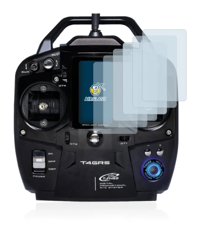 Image of the device Futaba T4GRS with a wide variety of screen protectors.
