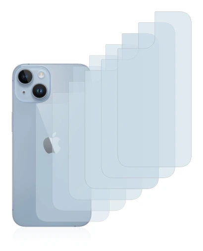 Image of the device Apple iPhone 14 (Back) with a wide variety of screen protectors.