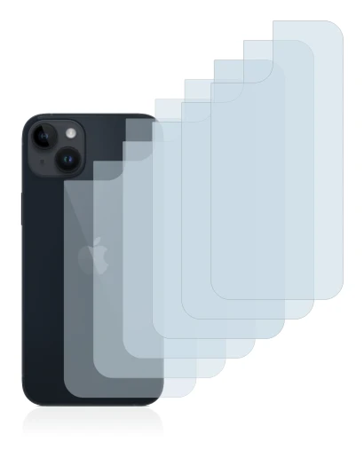 Image of the device Apple iPhone 14 Plus (Back) with a wide variety of screen protectors.