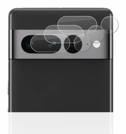 Image of the device Google Pixel 7 Pro (ONLY Camera Lens) with a wide variety of screen protectors.