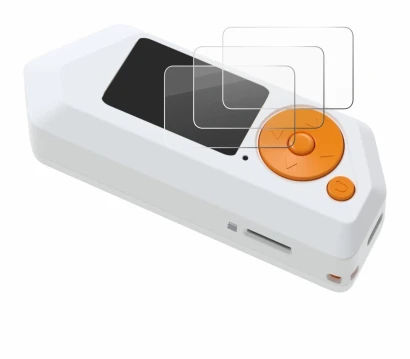 Image of the device Flipper Zero FZ.1 with a wide variety of screen protectors.