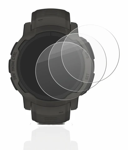 Image of the device Garmin Instinct 2 Solar with a wide variety of screen protectors.