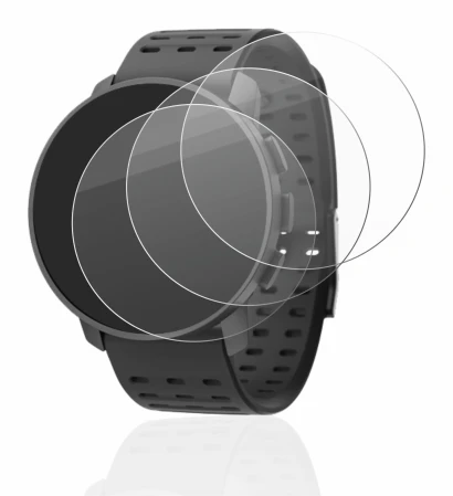 Image of the device Suunto 9 Peak Pro with a wide variety of screen protectors.