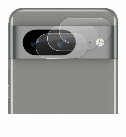 Image of the device Google Pixel 8 (ONLY Camera Lens) with a wide variety of screen protectors.