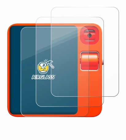 Image of the device rabbit r1 with a wide variety of screen protectors.