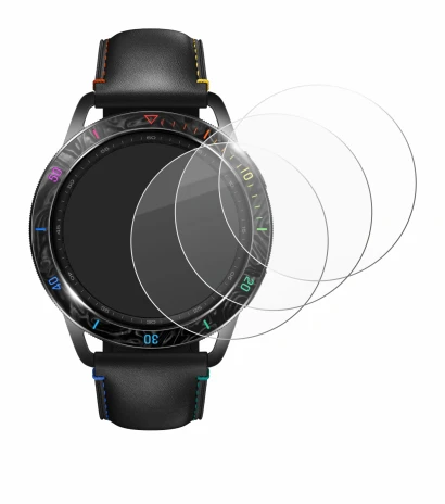 Image of the device Xiaomi Watch S3 with a wide variety of screen protectors.
