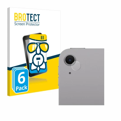 Front side of a product packaging with the brand logo BROTECT. Next to it is the device Apple iPad Air 11" M2 2024 (ONLY Camer