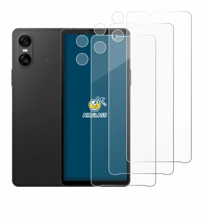 Image of the device Sony Xperia 10 VI (Front+Camera) with a wide variety of screen protectors.