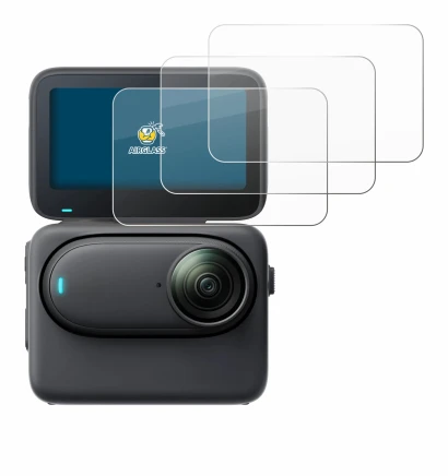Image of the device Insta360 Go 3S with a wide variety of screen protectors.