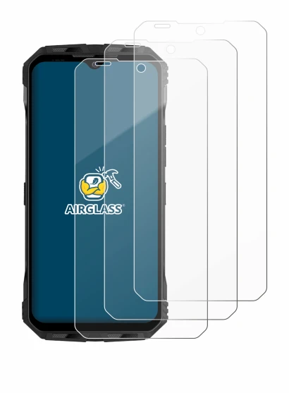 Image of the device Doogee V Max Plus with a wide variety of screen protectors.