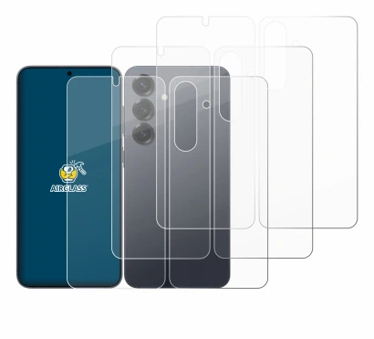 Image of the device Samsung Galaxy S25 (Front+Back) with a wide variety of screen protectors.