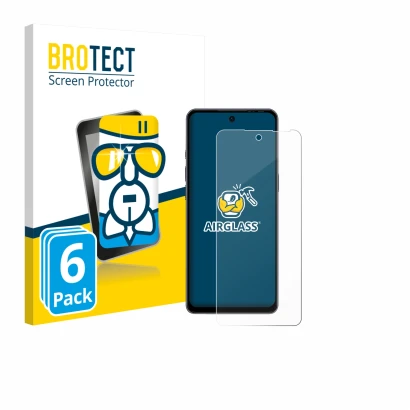 Front side of a product packaging with the brand logo BROTECT. Next to it is the device Ulefone Note 18 Pro shown with the cor