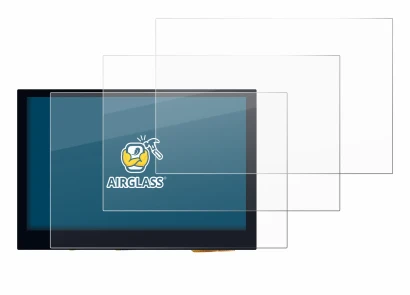 Image of the device Waveshare 4.3" with a wide variety of screen protectors.