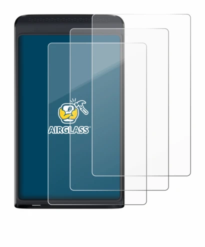 Image of the device Vasco Translator Q1 with a wide variety of screen protectors.