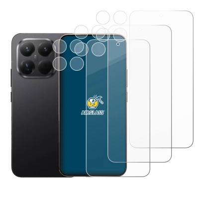 Image of the device Xiaomi 15T Pro (Front+Camera) with a wide variety of screen protectors.