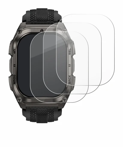 Image of the device Kospet Tank M4 with a wide variety of screen protectors.
