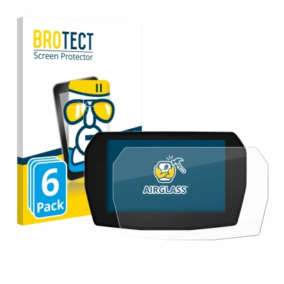 Front side of a product packaging with the brand logo BROTECT. Next to it is the device Ducati Panigale V2 2025 shown with the