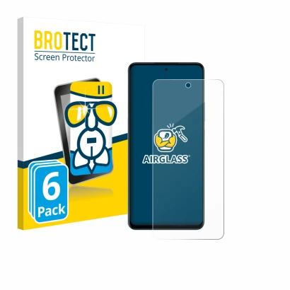 Front side of a product packaging with the brand logo BROTECT. Next to it is the device Oppo A5 4G shown with the correspondin