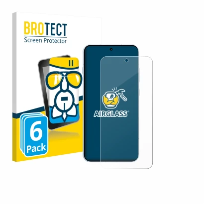 Front side of a product packaging with the brand logo BROTECT. Next to it is the device Oppo Find X8s 4G shown with the corres