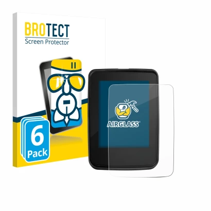 Front side of a product packaging with the brand logo BROTECT. Next to it is the device Giant RideDash Evo 2 shown with the co