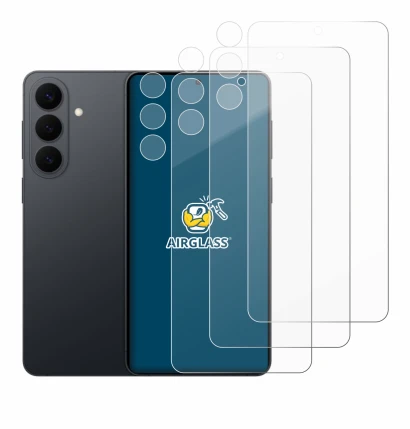 Image of the device Samsung Galaxy S26 Plus (Front+Camera) with a wide variety of screen protectors.