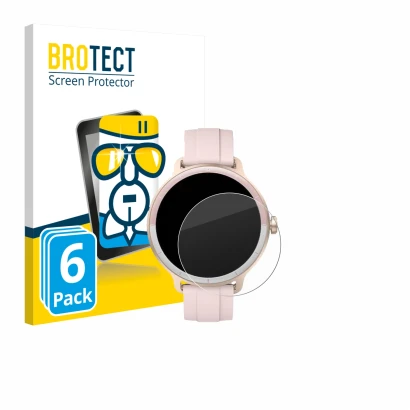 Front side of a product packaging with the brand logo BROTECT. Next to it is the device KIBFLE DR03 1.27" shown with the corre