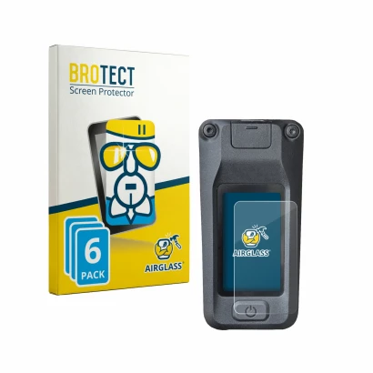 Front side of a product packaging with the brand logo BROTECT. Next to it is the device Amflow DJI Avinox shown with the corre