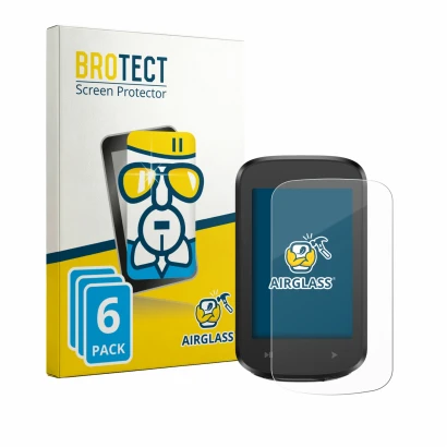Front side of a product packaging with the brand logo BROTECT. Next to it is the device iGPSPORT BSC100MAX shown with the corr
