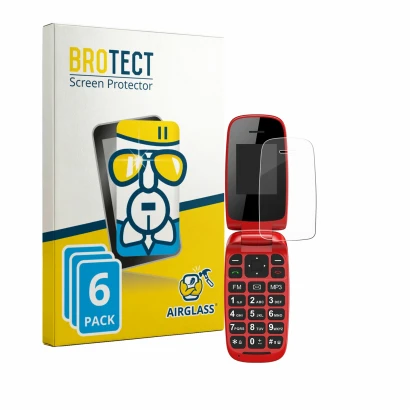 Front side of a product packaging with the brand logo BROTECT. Next to it is the device Chakeyake R341 shown with the correspo