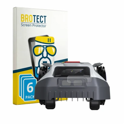 Front side of a product packaging with the brand logo BROTECT. Next to it is the device Anthbot M5 (ONLY Camera Lens) shown wi