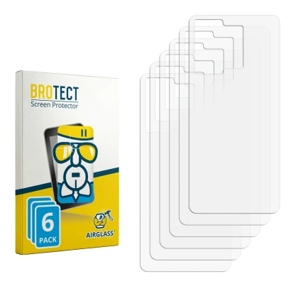 Front side of a product packaging with the brand logo BROTECT. Next to it is the corresponding screen protector.